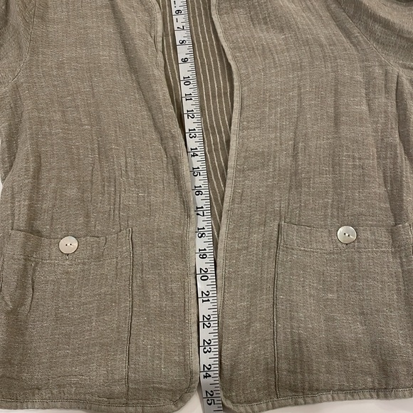 Adrienne Vittadini  linen blend unstructured jacket size medium - Picture 6 of 9